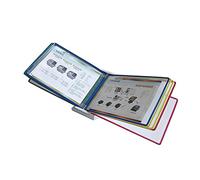 Organizador de referencia de escritorio, estante de exhibición de catálogos, sistema de referencia de catálogo de paneles de doble cara de 10 páginas, tamaño carta A4, sistema de referencia de