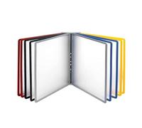 Organizador de referencia montaje en pared escritorio PVC con 20 bolsillos exhibición doble cara Carpeta abatible tamaño carta for almacenamiento documentos A4 el taller oficina