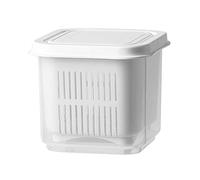 Organizador de refrigerador con tapa portátil multiusos organizar suministros para frutas y verduras, accesorio organizador de refrigerador, cubo de basura