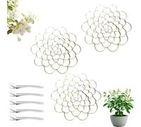 Organizador de rejilla floral de acero inoxidable, organizador de rejilla floral de acero inoxidable de 4 a 6 pulgadas, soporte de tallo de flores reutilizable para arreglos y ramos, inserto de fácil