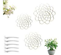 Organizador de rejilla floral de acero inoxidable, organizador de rejilla floral de acero inoxidable de 4 a 6 pulgadas, soporte de tallo de flores reutilizable para arreglos y ramos, inserto de fácil