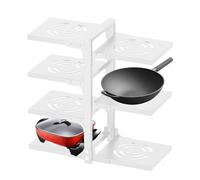 Organizador De Rejilla Para Ollas - Soporte Para Sartenes De Acero Inoxidable | Estante Para Ollas Multicapa | Organizador De Almacenamiento De Utensilios De Cocina Ajustable | Soporte De Exhibición P