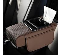 Organizador de reposabrazos de coche diseñado para trabajar con áreas de consola central estándar para una mejor organización (naranja)