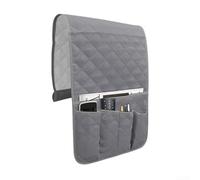 Organizador de reposabrazos de sofá con respaldo de silicona antideslizante para almacenamiento de sofá reclinable, diseño de 5 bolsillos para controles remotos, libros, gafas y dispositivos móviles