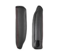 Organizador de reposabrazos Para Land Para Rover Para Discovery 3 4 2004-2016 Cuero de microfibra con espuma para la cubierta del reposabrazos asiento(Black-red line)