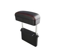 Organizador de reposabrazos Reposabrazos extensor para coche, caja de reposabrazos, altura ajustable, almohadilla para, organizador consola universal, almacenamiento para(Black red line 1pc)
