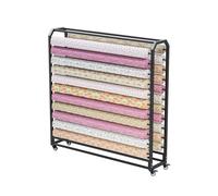 Organizador De Rollos De Tela Comercial Grande, Carrito De Almacenamiento De Vinilo, Organizador Móvil De Acero Resistente For Películas For Ventanas, Papel Tapiz Y Cortinas.(170x45x143cm-8Rod)