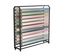 Organizador De Rollos De Tela, Con Capacidad For 8, 10 O 12 Rollos De Vinilo. Organizador Grande De Rollos De Papel For Rollos De Vinilo, Cuero, Películas For Ventanas Y Papel Tapiz.(170x45x143cm-8Rod
