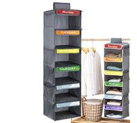 Organizador De Ropa Infantil Para La Semana, Organizador De Ropa Semanal - Estante De Almacenamiento De Ropa De Lunes A Sábado - Organizador De Ropa Colgantes Con, Organizador De Ves