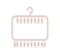 Organizador de ropa interior - 39,5 x 64 cm, triple capa de polipropileno, soporte para bufanda con clip, gancho giratorio para ahorrar espacio, diseño de barra transversal antideslizante + separación