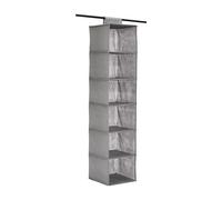 Organizador de ropa para armarios con 6 estantes, Organizador de tela para colgar, Colgador de armario para ropa, toallas y accesorios para bebés, Color gris, Juego de 2 unidades