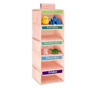 Organizador de ropa para niños - Organización de almacenamiento de ropa de cinco niveles - Organizador de ropa de lunes a viernes | para habitación de los niños, aula, dormitorio, hogar, armario