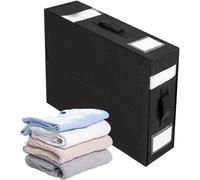 Organizador de sábanas plegable, caja de almacenamiento para funda nórdica con ventana transparente y asas - Organizador de sábanas para armario de ropa, organizador de almacenamiento de sábanas