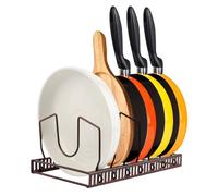 Organizador de Sartenes, Soporte Sartenes de Cocina, Separador de Sartenes con 7 Compartimentos, Estante de Sartenes y Tapaderas, para Almacenar Tapas de Ollas, Platos