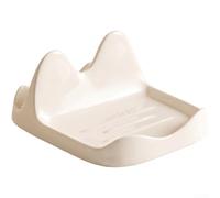 Organizador de Sartenes y Tapas de Cerámica para Cocina, para soporte Ajustable Vertical u Horizontal, para estante Multifuncional para Almacenar Ollas, 17,8x14,6x7,7 cm(White)