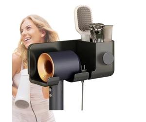 Organizador de secador de pelo, organizador de herramientas para el cabello,Soporte organizador sin perforación para secador de pelo | Soporte para maquinilla de afeitar eléctrica, cabezal de ducha