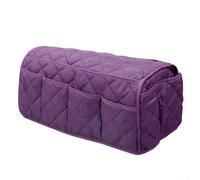 Organizador de sillón impermeable con función antideslizante, organizador para reposabrazos de sofá con 14 bolsillos de almacenamiento para control remoto y otros elementos esenciales (morado)