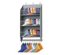 Organizador De Sombrero De Puerta - Organizador De Sombrero | Percha De Almacenamiento Para Gorras De Béisbol, Ganchos Verticales Ajustables De 10 Niveles, Soporte Sobre La Puerta, Soporte De Cartel