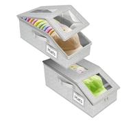 Organizador de sombreros - Almacenamiento apilable para gorra de béisbol, 2 unidades, gran organización, para cómoda, armario, escritorio, hogar, oficina