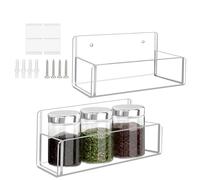 Organizador De Soporte De Especias - Acrílico, Estante De Cocina Colgante, Peor | Almacenamiento De Pared Duradero, Soporte De Condimentos De Ollas De Especias Para Armario, Despensa, Puerta De Placar