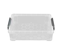 Organizador de suministros de arte: carrito de almacenamiento de pintura multiusos, caja de artesanía de plástico transparente, construcción duradera gruesa | Estuche de artista portátil para pinceles