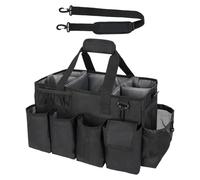 Organizador De Suministros De Limpieza Portátil - Bolso De Herramientas De Mantenimiento Para El Hogar Carrito De Hombro De Tela Oxford | Transporte De Almacenamiento De Lavandería De Baño De Voy