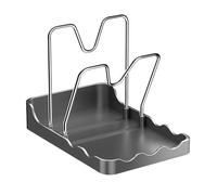 Organizador De Tapa De Cacerola | Estante De Secado De Cuchara Vertical De 20*14*18 Cm | Organizador De Cubierta De Sartén De Acero Inoxidable Con Bandeja De | Para Cocina, Hornear, Cocinar, Des
