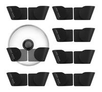 Organizador de tapa de olla ajustable, organizador de puerta de cocina (5 pares), soporte de tapa de olla para cocina, organizadores de tapa de olla dentro de la puerta del gabinete, juego de 5 pares