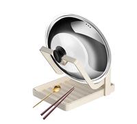 Organizador de tapa de olla: estante para tabla de cortar, soporte para cuchara con bandeja de extraíble, almacenamiento de tapa de cacerola, soporte para encimera de cocina, para cuchar