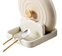 Organizador de tapa de olla para gabinete, organizador de esquina plegable para organizar el hogar, soportes para ollas, estantes para platos para cucharas, espátulas de bloque de acero, pinzas