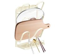 Organizador de tapa de olla, soporte de ahorro de espacio de varios niveles, organizador de cocina, soporte para cubierta de ollas, para tabla de cortar, tenedor, espátula, cucharón, sopa, toalla