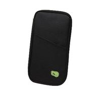Organizador de tarjetas apto para viajes para pasaportes y boletos, mantiene todo lo que necesitas accesible para viajeros (es negro)