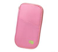Organizador de tarjetas apto para viajes para pasaportes y boletos, mantiene todo lo que necesitas accesible para viajeros (rosa)