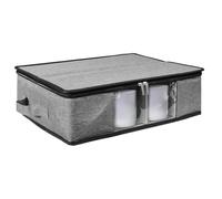 Organizador de tazas de café - de almacenamiento apilable con cremallera | Set 2× contenedores de cerámica con tapa y cuchara de madera - Cubo de almacenamiento para tazas, té, azúcar, decoración