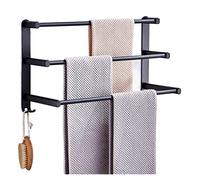 Organizador de toallas: estante de ducha independiente de 3 niveles para baño, solución de almacenamiento que ahorra espacio, colgador duradero y elegante para toallas y accesorios