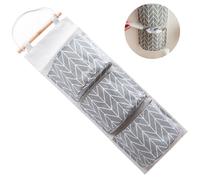 Organizador de triple compartimento de almacenamiento, bolsa de almacenamiento de tela duradera para montaje en pared con revestimiento impermeable
