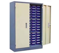 Organizador de tuercas y pernos, gabinete de piezas de acero con etiquetas, almacenamiento de herramientas de hardware para organización de talleres