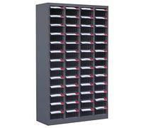 Organizador de tuercas y pernos, gabinete de piezas de acero con etiquetas, almacenamiento de herramientas de hardware para organización de talleres