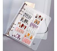 Organizador de uñas a presión, embalaje de uñas a presión, libro de almacenamiento extraíble de hojas sueltas para uñas postizas, exhibición de uñas (no incluye uñas a presión) (A5 (23 x 18 x 3,5 cm)