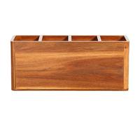 Organizador De Utensilios,Compartimento Madera Rústico Antideslizante - Organizador De Madera Para Cocina | Para Cucharas Espátulas Cubertería Hogar Restaurante Mesa