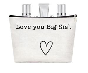 Organizador de Viaje de Aseo - Grande Best Sister Ever, Regalo de cumpleaños Divertido | Maquillaje cosmético Almacenamiento compañero Viaje Embalaje solución Hermandad Recuerdo apreciación