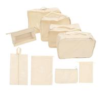 Organizador de Viaje Plegable de Maquillaje, Set de Beige | Poliéster, Diseño Multiusos para Equipaje, Protege Objetos Valiosos y Reduce Arrugas en Excursiones