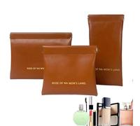 Organizador De Viajes De Maquillaje,Bolsas De Cosméticos Para Mujeres,Bolsa de lápiz labial con cierre automático de cuero PU | Bolsa de almacenamiento de viaje portátil, organizador multifuncional de