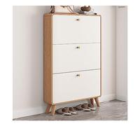 Organizador de zapatos, almacenamiento de madera independiente con estantes abiertos, zapatero oculto para entrada, pasillo, dormitorio, apartamento