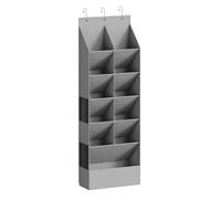 Organizador de zapatos colgante de gran tamaño con 8 estantes, organizador de armario colgante con 8 bolsillos laterales, estantes colgantes más anchos, almacenamiento para zapatos, ropa, 9 pulgadas