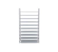 SONGMICS LSR10G Zapatero, Organizador de Zapatos, Color Gris, 10 Niveles