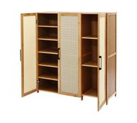 Organizador de zapatos de bambú, 89 x 33 x 130 cm, 89 x 33 x 100 cm, 7/9 pisos, de bambú, transpirable, para salón, dormitorio (89 x 33 x 100 cm)