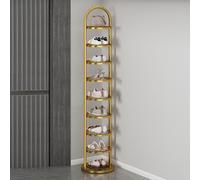 Organizador de zapatos de bambú de 10 niveles con diseño de flores, duradero y ahorra espacio, para sala de estar, entrada o baño.