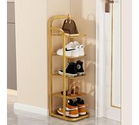 Organizador de zapatos de bambú de 10 niveles con estante de almacenamiento vertical para sala de estar, entrada, baño, soporte de flores plegable duradero