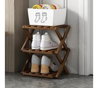 Organizador de zapatos de bambú de 10 niveles, estante vertical de almacenamiento de zapatos para sala de estar familiar, entrada, baño, soporte de flores duradero, plegable, ahorra espacio